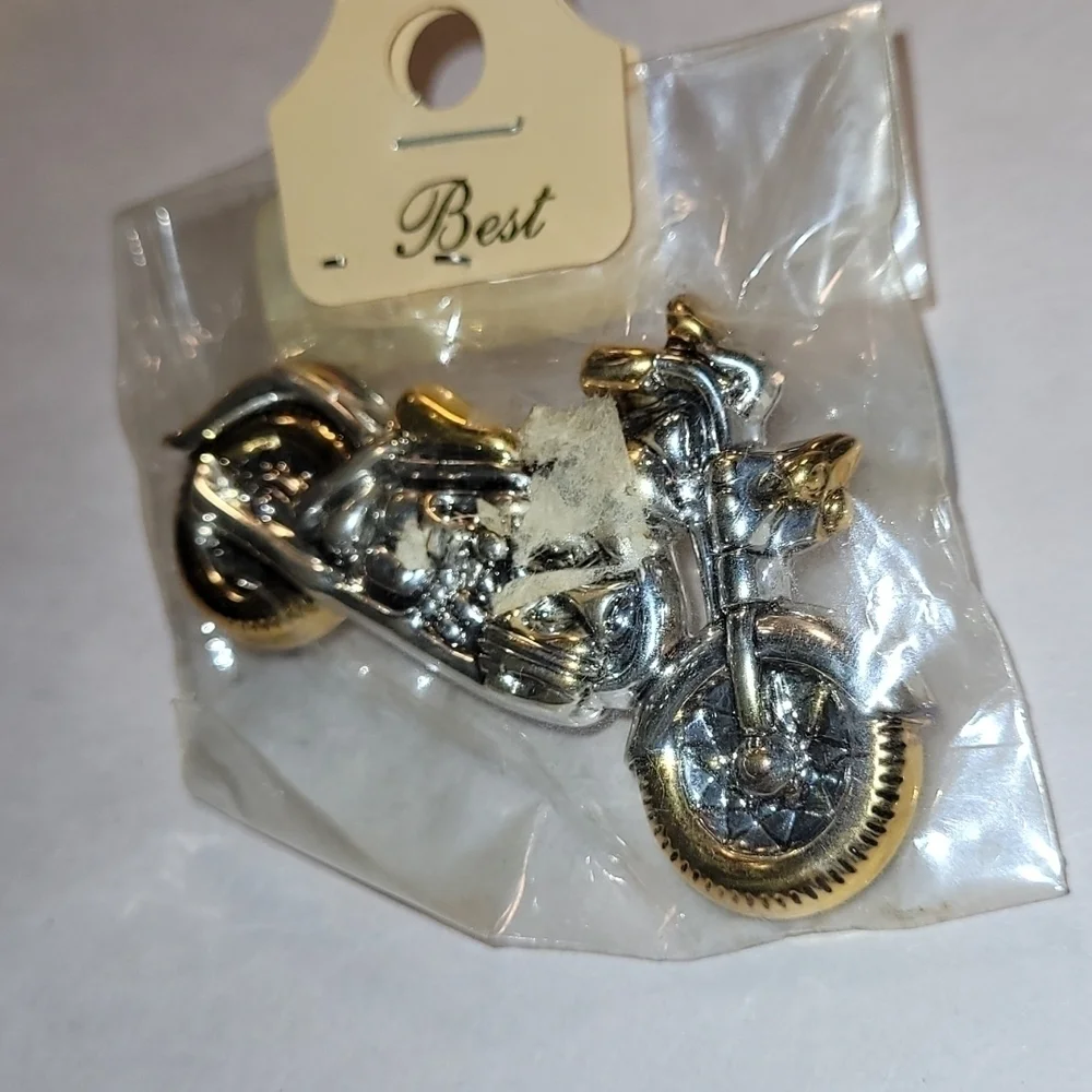 Vintage Best Motorcycle Brooch or Necklace NWT